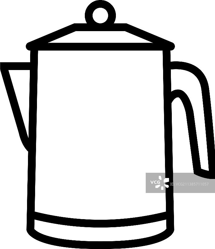 Percolator咖啡制作设备线图标图片素材