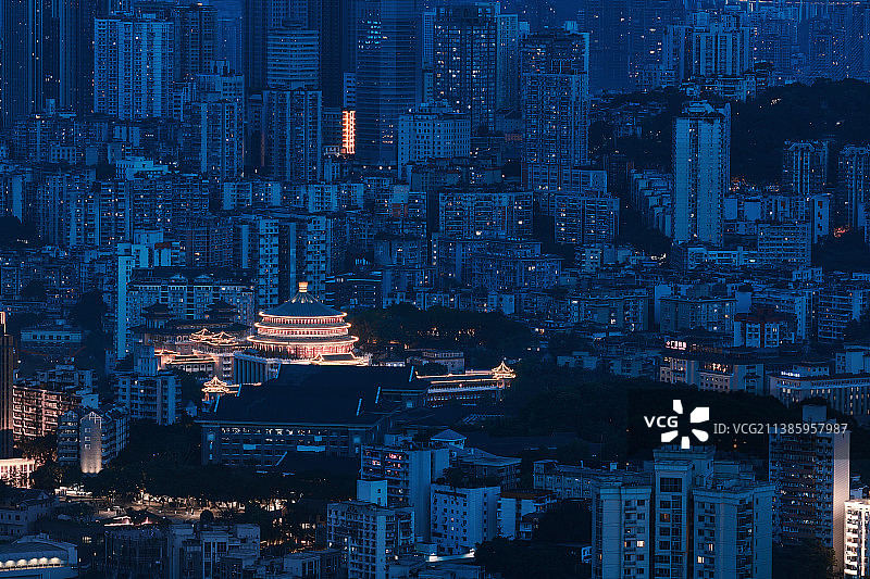 重庆大礼堂夜景图片素材