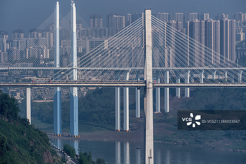 重庆城市风光-蔡家嘉陵江大桥图片素材