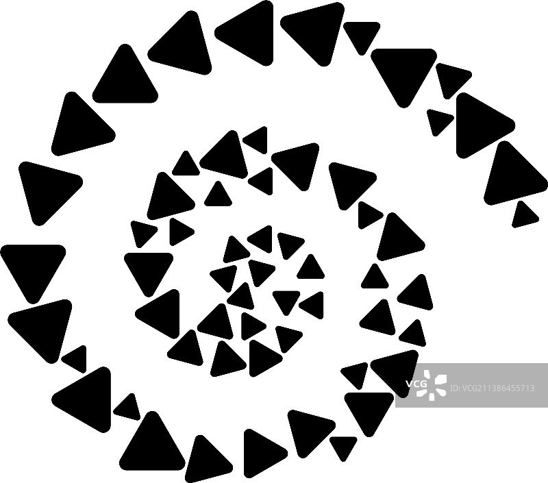 圆形三角形图标螺旋旋转拼贴图片素材