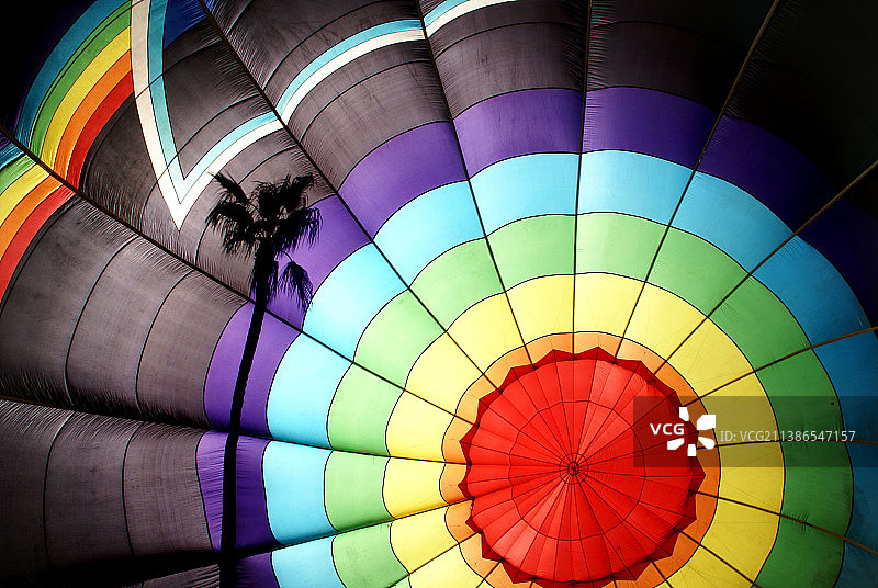 热气球的全帧拍摄，亚利桑那州，美国，美国图片素材