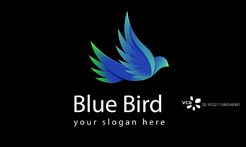 鸟彩logo概念图片素材