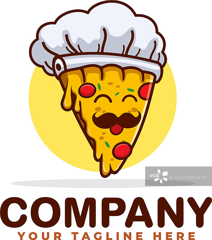 披萨大厨吉祥物标志模板图片素材