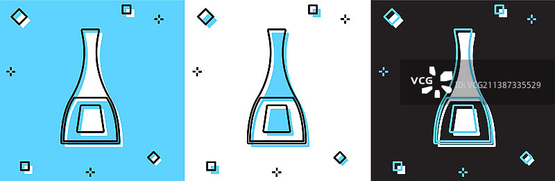 设置瓶指甲油图标孤立在蓝色图片素材