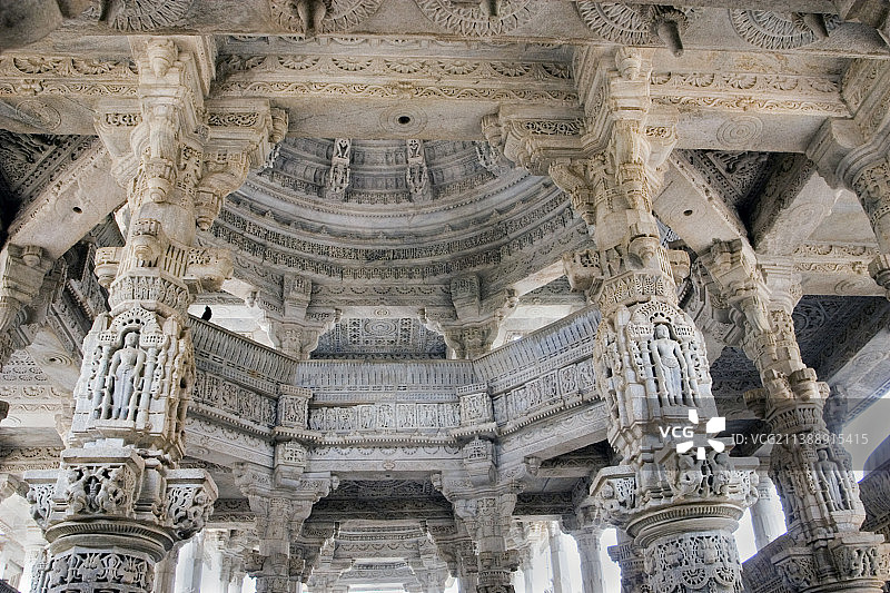 Ranakpur寺庙的内部视图图片素材