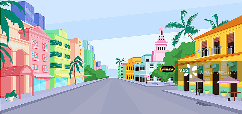 古巴城市生活平淡多彩图片素材