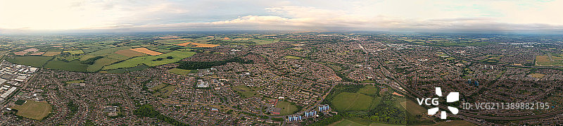 农业领域对天空的鸟瞰图，卢顿，英国，英国图片素材