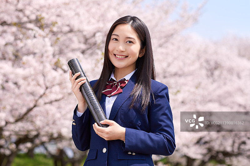 日本女高中生毕业图片素材