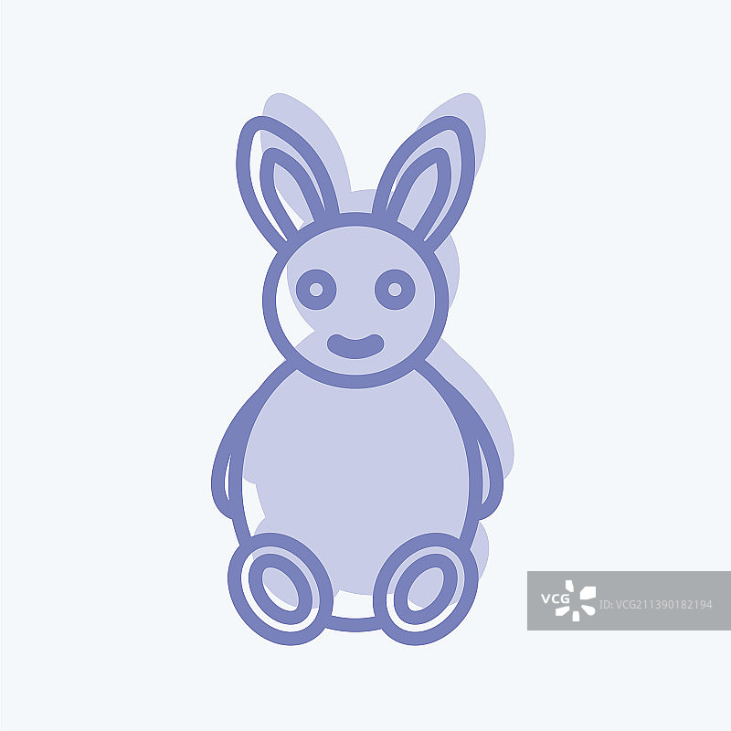 兔女郎icon在时尚的两种色调风格上独树一帜图片素材