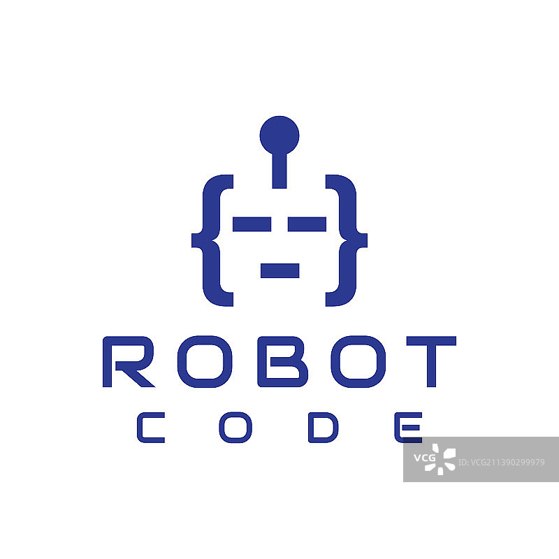 机器人编码技术标志设计图片素材