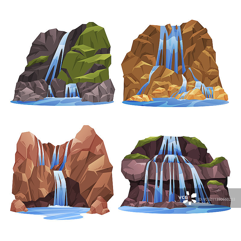 瀑布水瀑或山河瀑图片素材