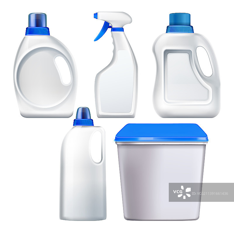 洗洁精瓶塑料制品套装图片素材