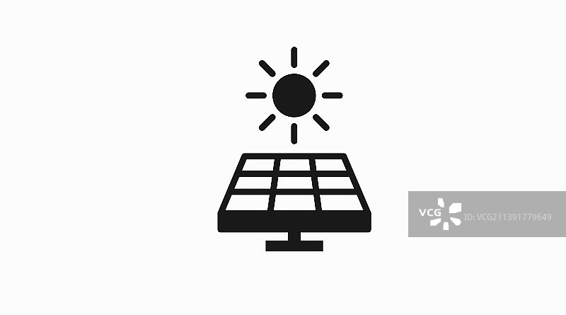 太阳能面板图标或标志图片素材