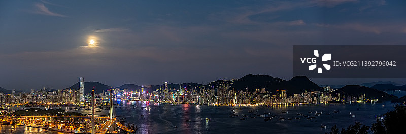 香港青衣香港仔张楼张号，夜景之城图片素材