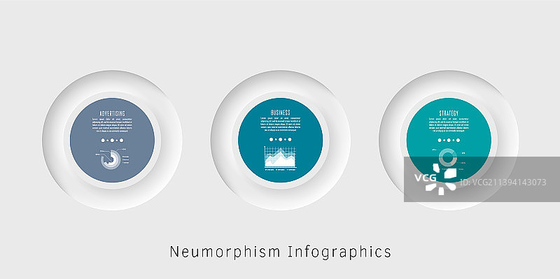 neumorphism信息图模板图片素材