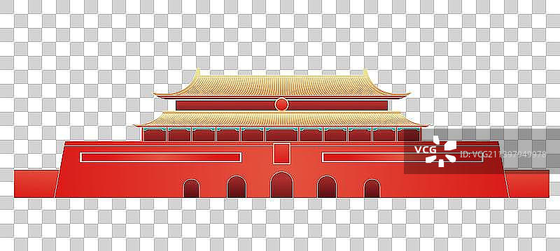 北京天安门建筑插画图片素材