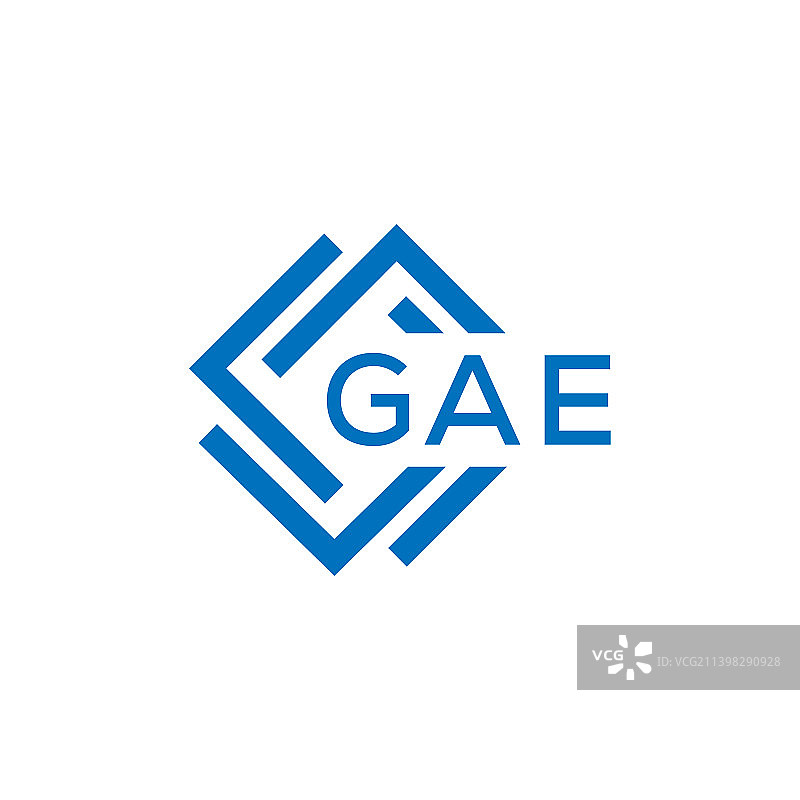 Gae字母标志设计在白色背景Gae图片素材