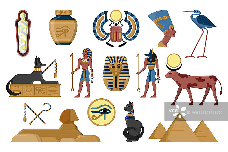 古埃及的建筑和神图片素材