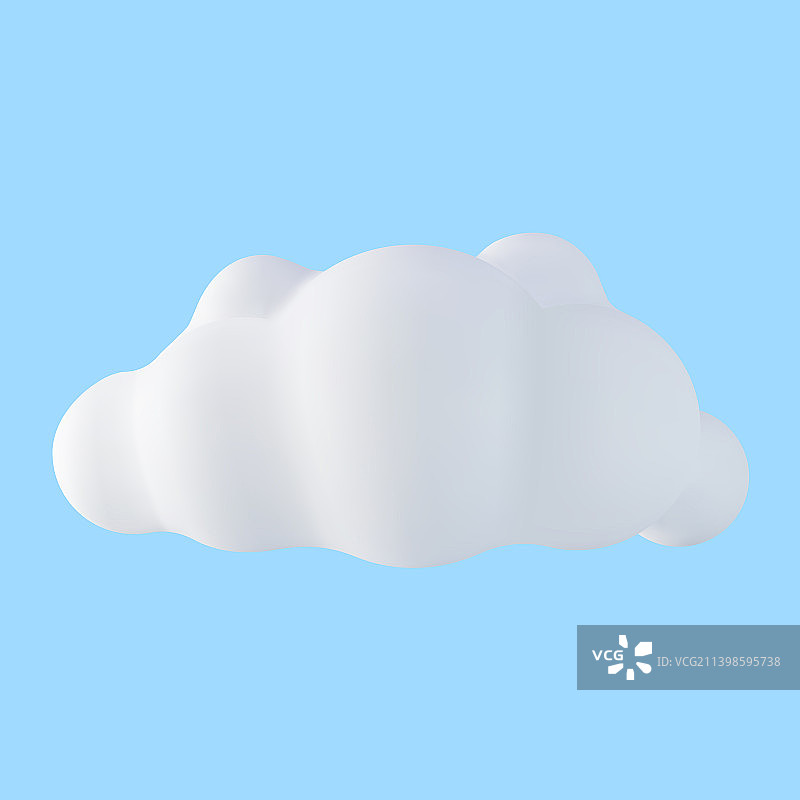 3d白色云隔离在蓝色图片素材