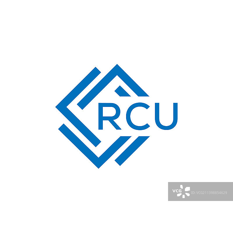 白底Rcu字母logo设计图片素材