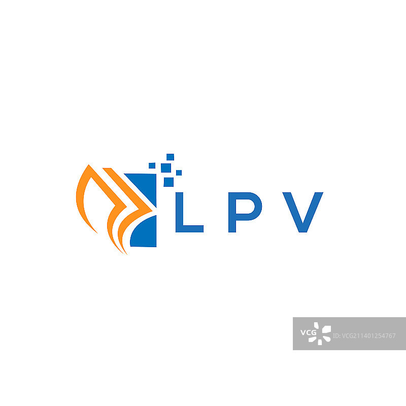 LPV信用修复会计标识设计上的白色图片素材