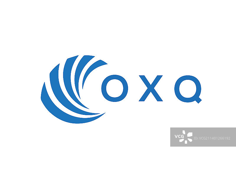 Oxq字母标志设计在白色背景Oxq图片素材