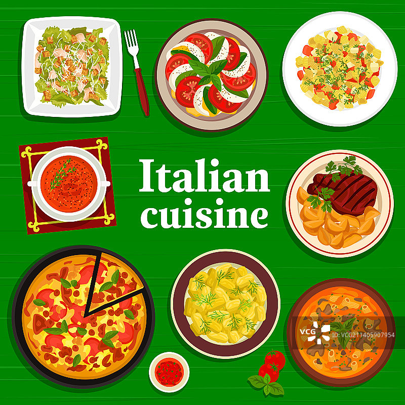 意大利菜食品菜单封面设计图片素材