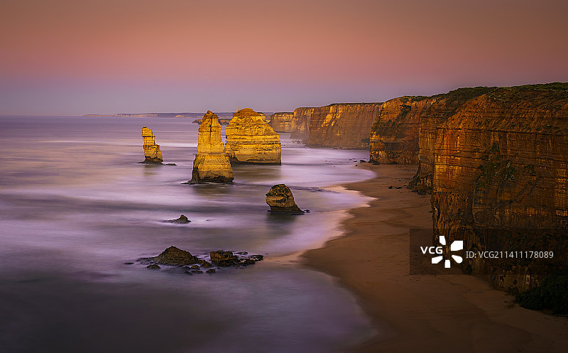 日落时的大海和天空的风景，澳大利亚图片素材
