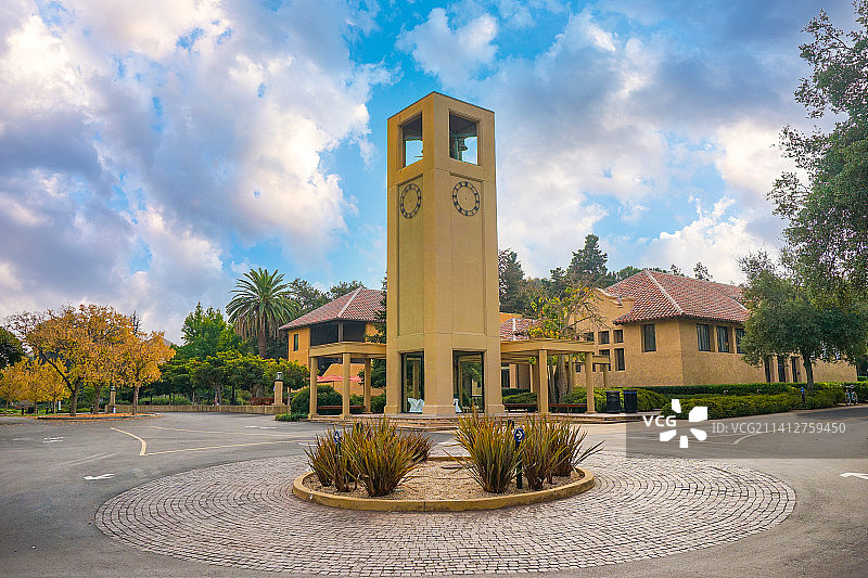 （Stanford）斯坦福大学校园钟塔图片素材