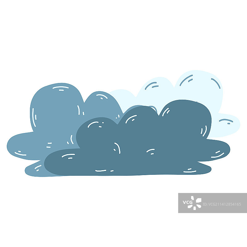 卡通手绘云图标的天气图片素材
