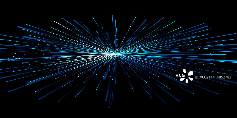 蓝色粒子线条，抽象科技概念背景图片素材