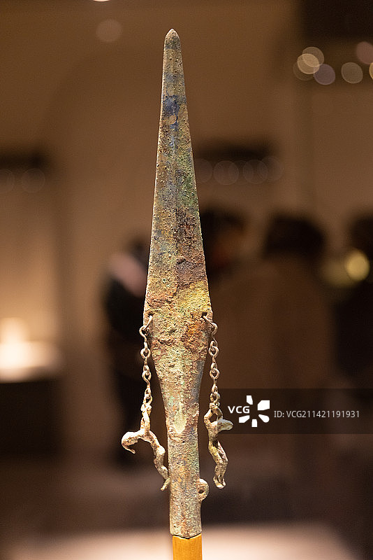 中国国家博物馆吊人青铜矛【西汉】图片素材