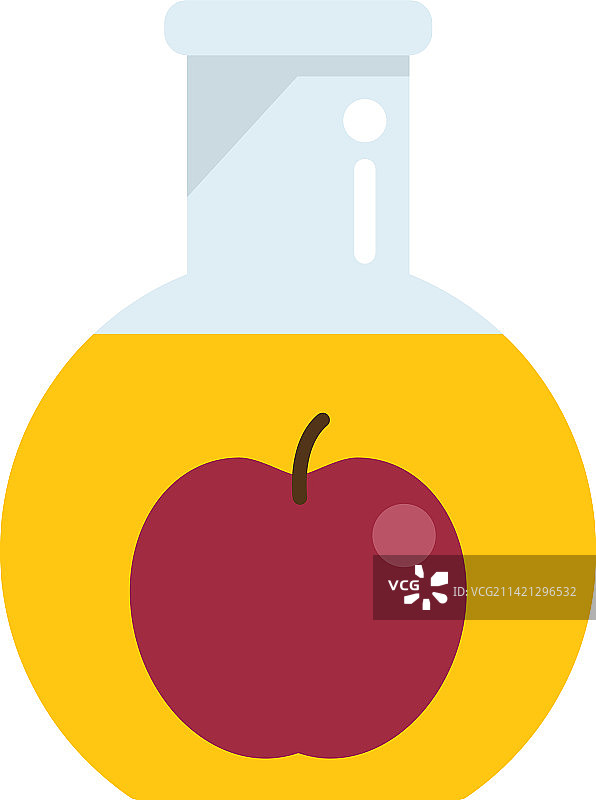 DNA烧瓶苹果图标扁平转基因食品图片素材