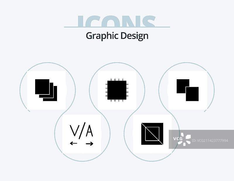 设计字形图标包5个图标设计补丁图片素材
