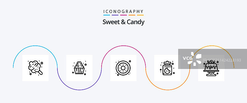 糖果和糖果线5图标包包括图片素材