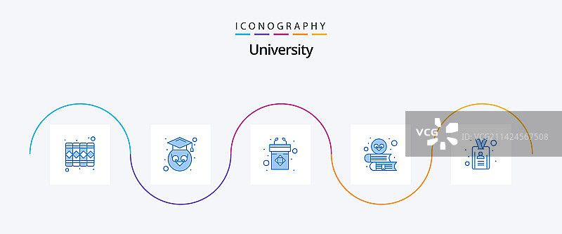 大学蓝色5图标包包括id老师图片素材