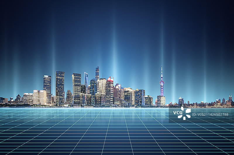 上海科技城市建筑平台图片素材