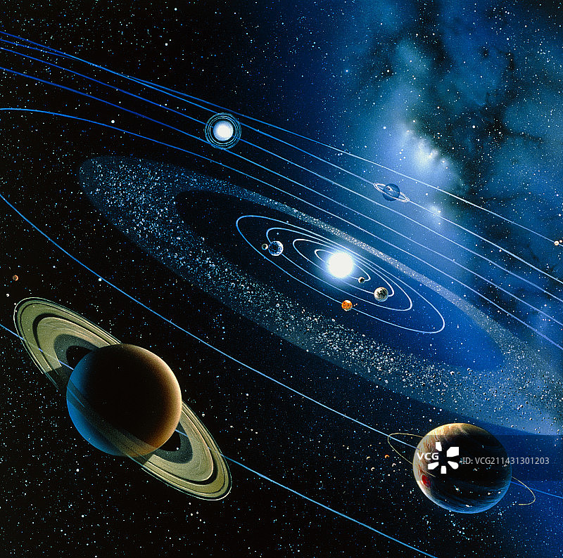 太阳系的艺术品图片素材
