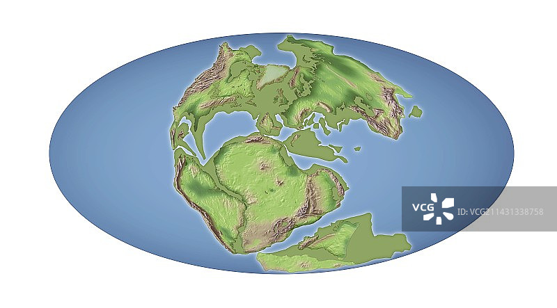 1.4亿年前，大亚德里亚失落的大陆图片素材