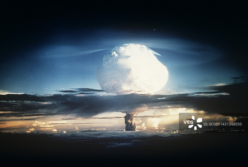 第一颗氢弹爆炸，1952年图片素材