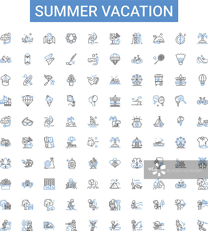 暑假假期图标征集大纲图片素材