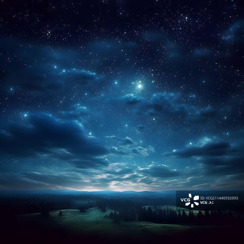 【AI数字艺术】AIGC:星空夜晚 宁静的夜 黎明图片素材