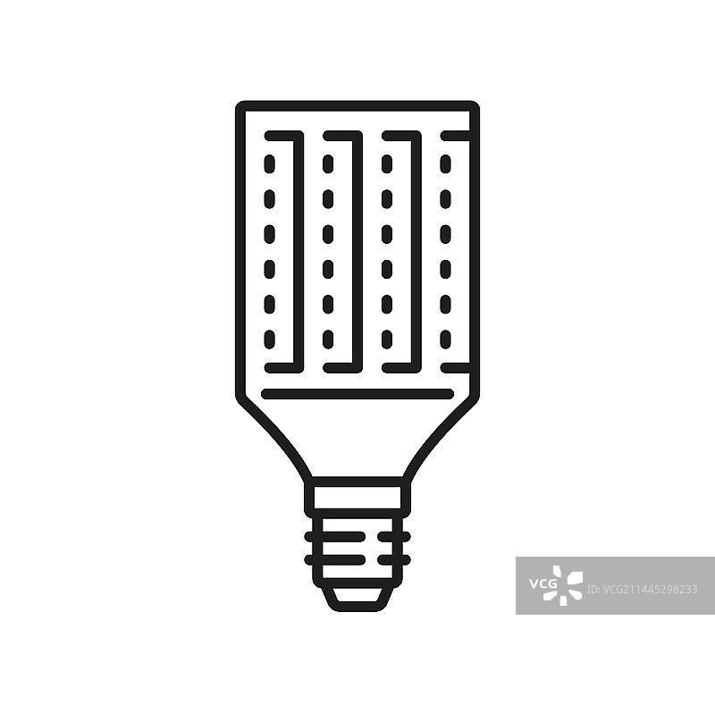 灯泡和玉米贴片二极管led灯线图标图片素材