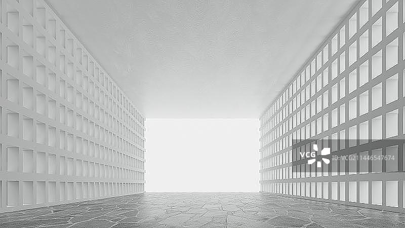 白色现代建筑空间图片素材