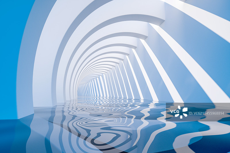 建筑隧道空间背景3D渲染图片素材