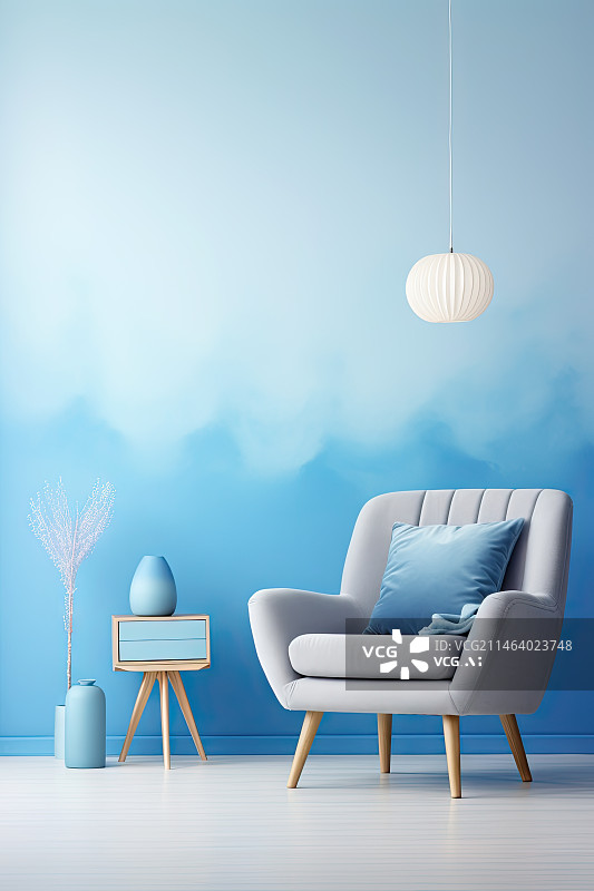 【AI数字艺术】起居室内的沙发图片素材