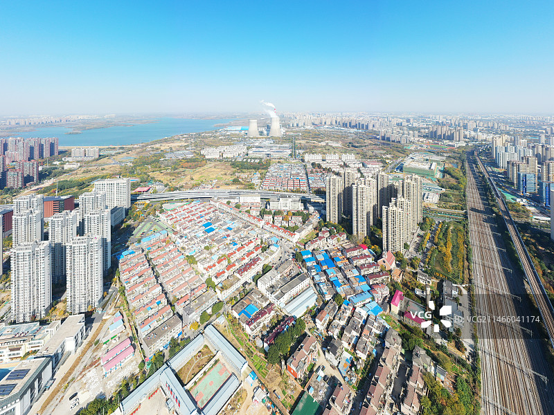安徽省合肥市庐阳区城市建设航拍图图片素材