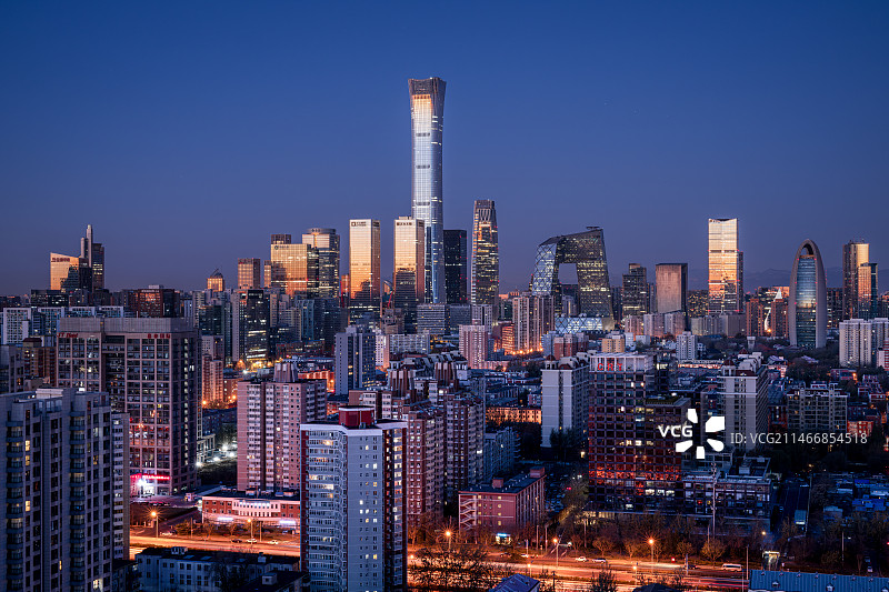 北京国贸建筑群城市风光图片素材