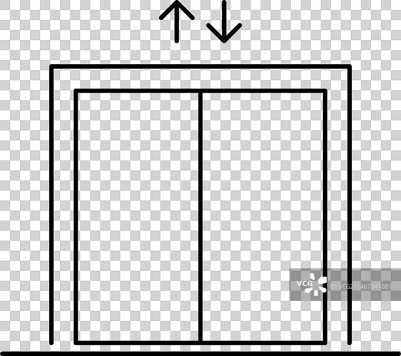电梯入口标志图标平面设计图片素材
