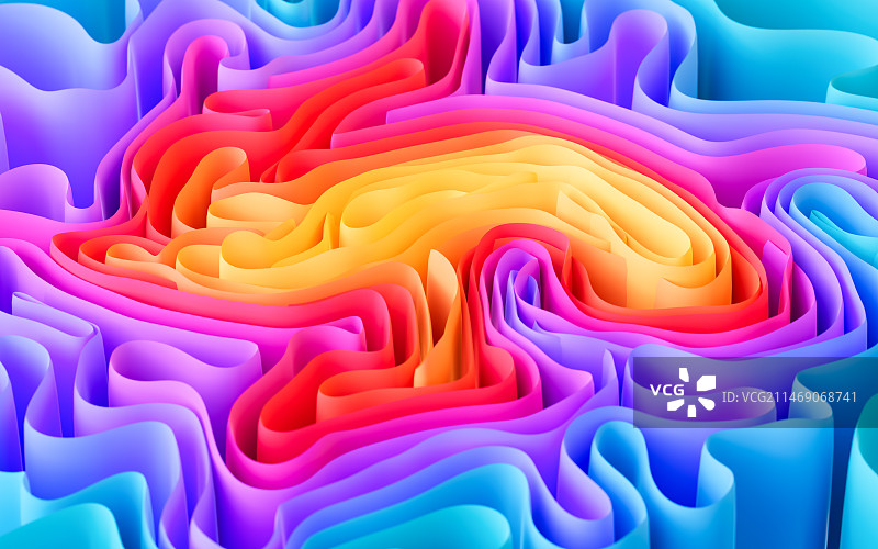 抽象流动壁纸背景3D渲染图片素材